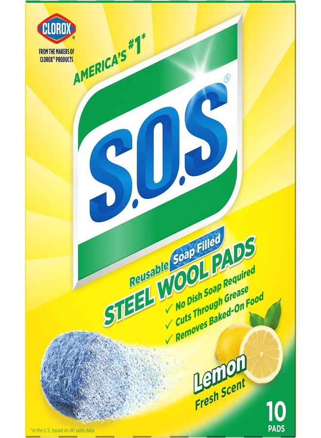S.O.S Steel Wool Soap Pads, Lemon Fresh, 10 Count - Image 5